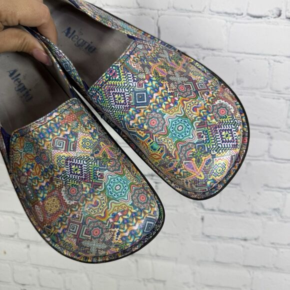 Alegria Debra Clogs Women 9.5-10 EU 40 Comfort Nurse Slip Resistant Floral Shoes - Picture 10 of 11